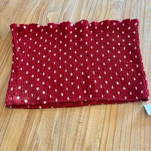 Red Polka Dot Tube Top